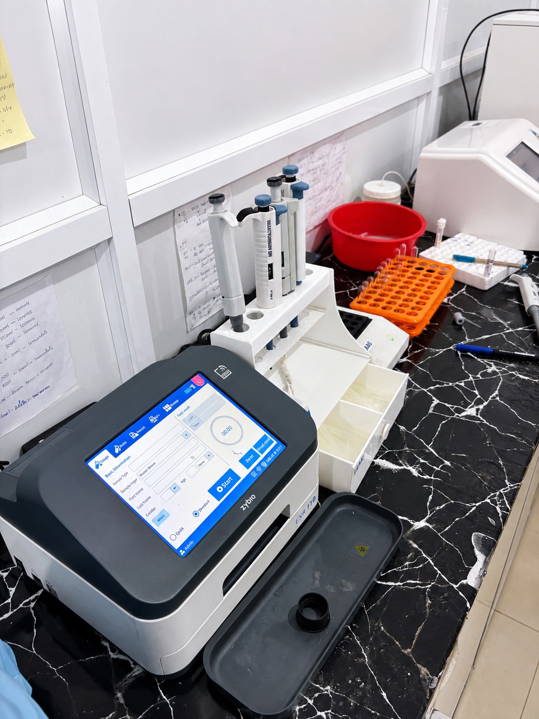 AGD 2020 Clinical Chemistry Analyzer machine used for glucose and blood tests at ARD Health Care clinic Ayalur